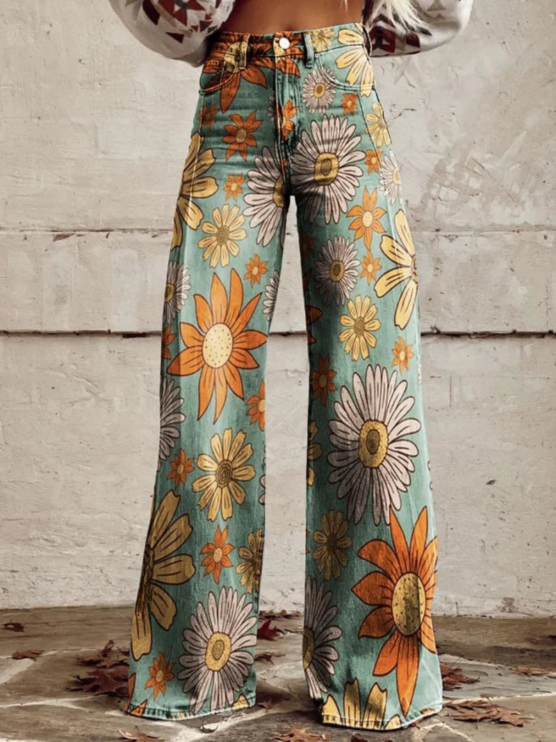 Willow | Printed Wide Leg Pants