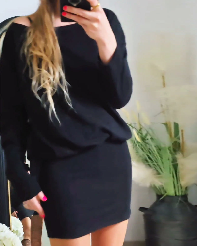 Anais™ | Long Sleeve Black Dress