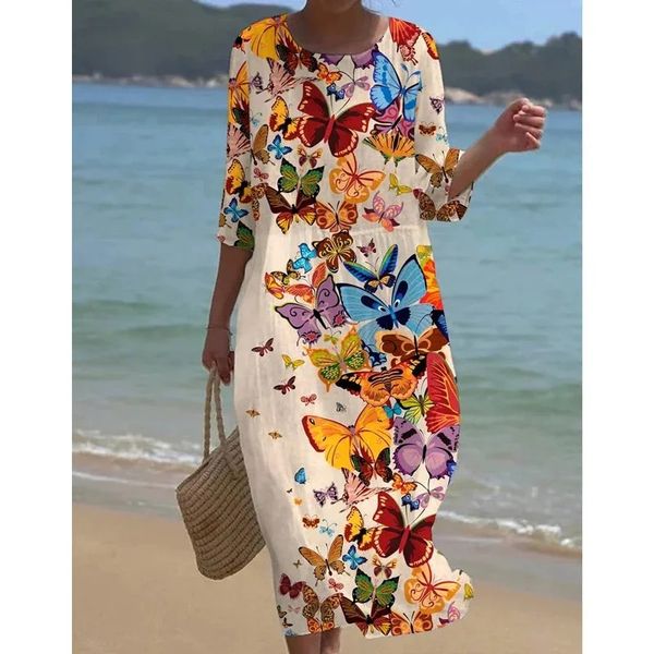 Miranda | Elegant Floral Dress with Tummy Coverage