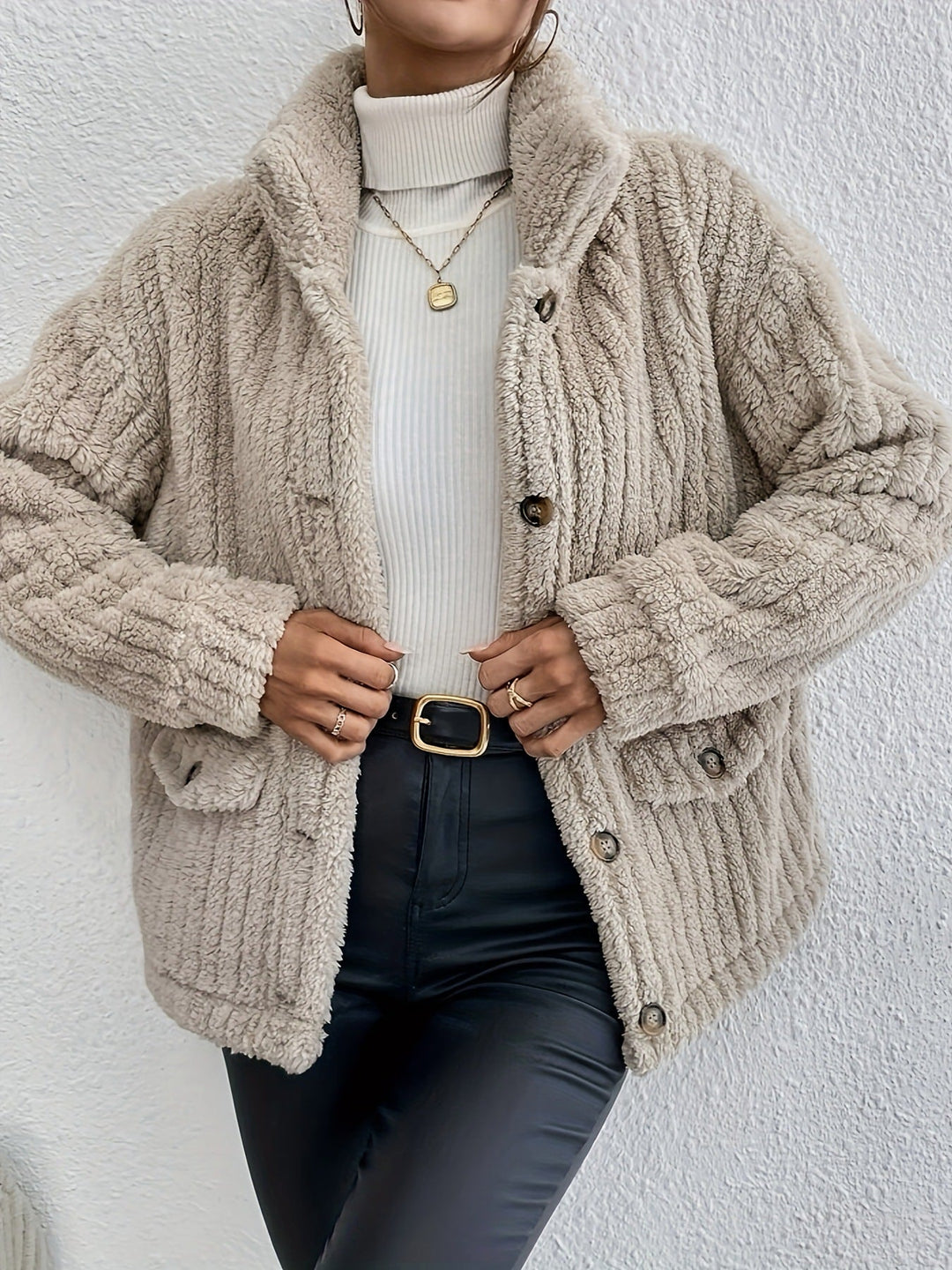 Nova Cardigan | Double-Sided Velvet Button Cardigan