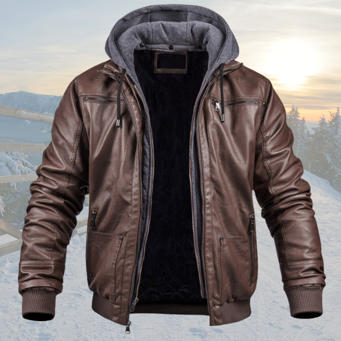 Dave™ | Leather Winter Jacket