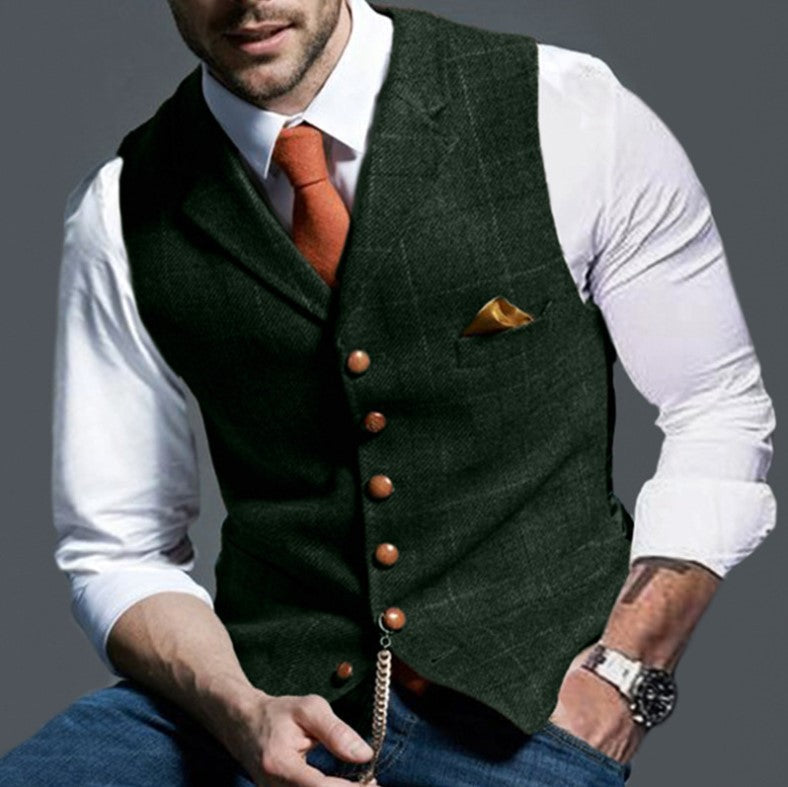 Fenton™ | Elegant Men’s Gilet with Refined Buttons