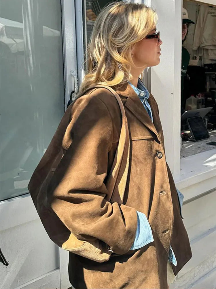 Juli | Elegant Brown Suede Jacket