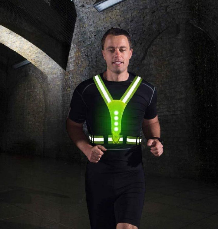 GlowGuard™ Safety Vest | Safety LED Vest for Running, Cycling, and Work