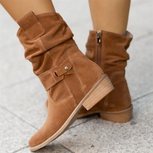 Maura Suede Low Heel Boots