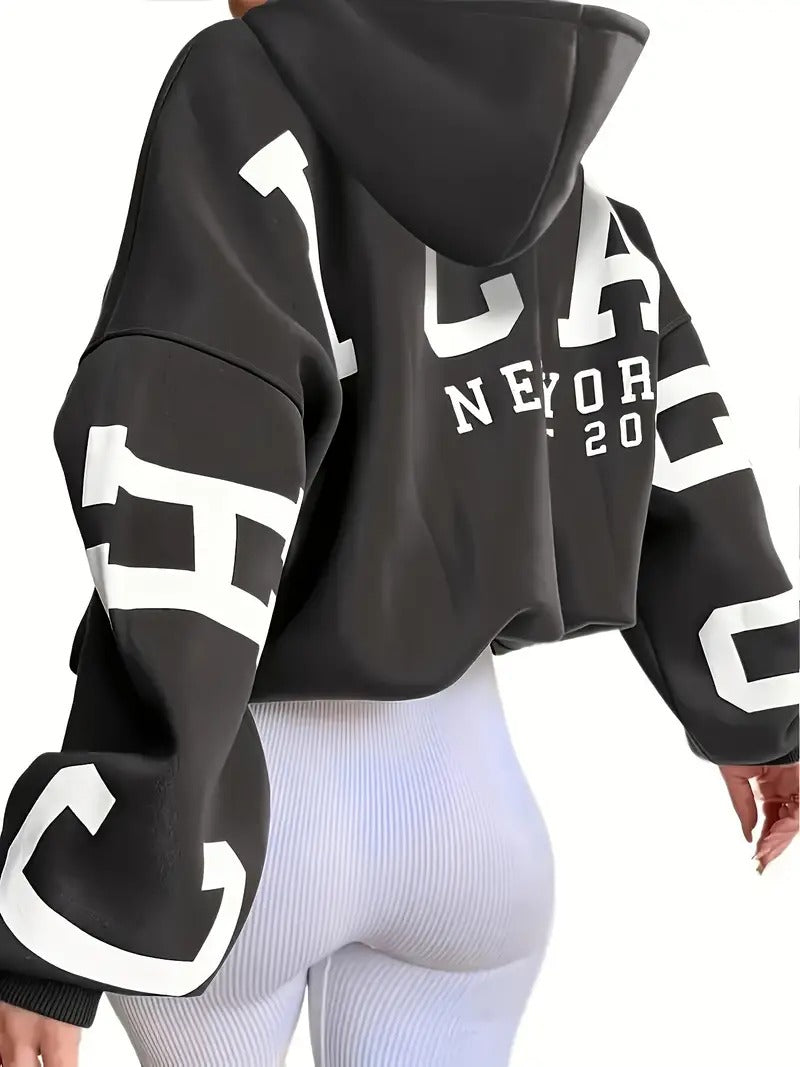 Urban | Trendy Loose-Fit Graphic Hoodie