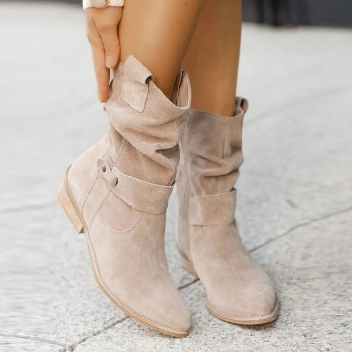 Maura Suede Low Heel Boots