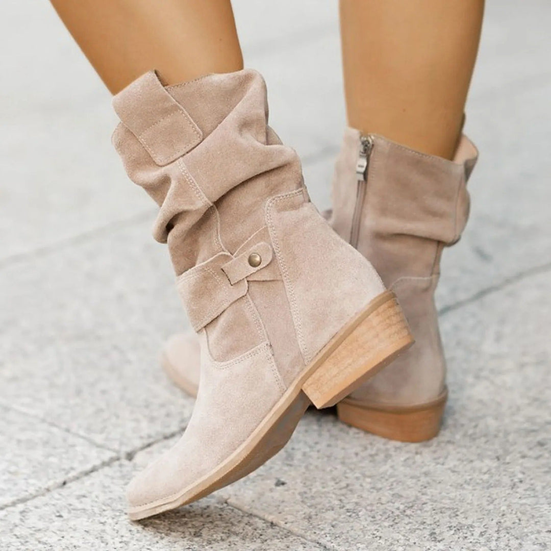 Maura Suede Low Heel Boots