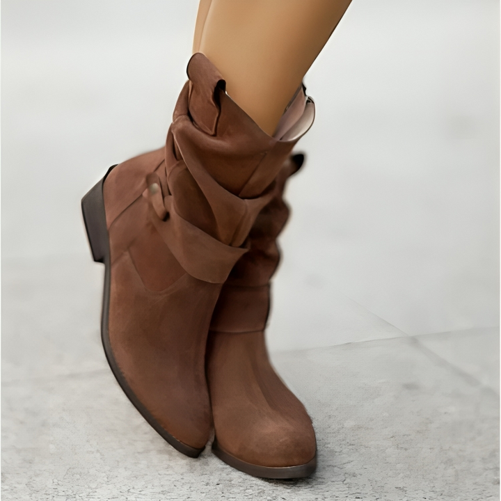 Maura Suede Low Heel Boots